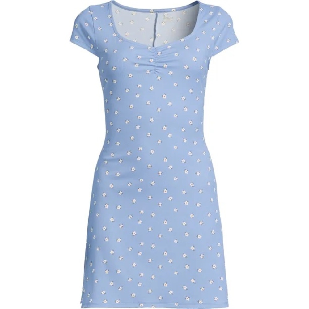 No Boundaries Blue Floral Mini Dress